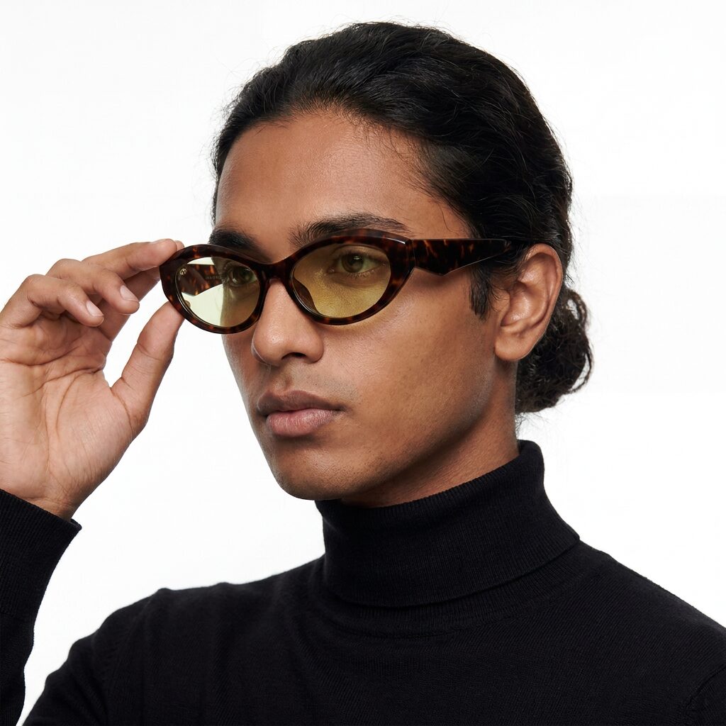 Patine sunglasses worn — Ormont Paris