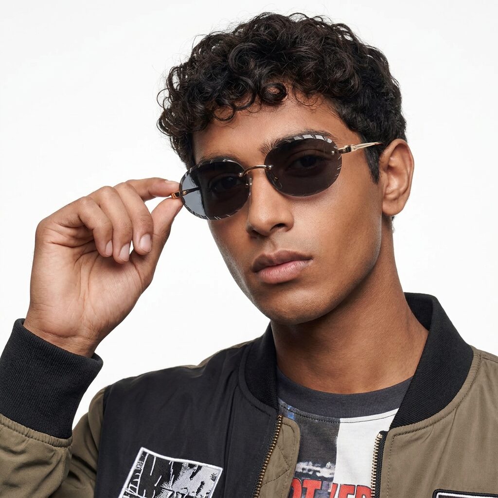 Azure sunglasses worn — Ormont Paris